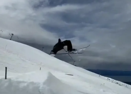 Tunuyanino logra espectacular acrobacia en las pistas de Bariloche