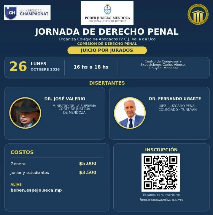 Jornada sobre Juicio por Jurados reúne a magistrados en Tunuyán