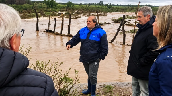 San Rafael: 41 evacuados por crecida del río Diamante y reclamos por obras de defensa