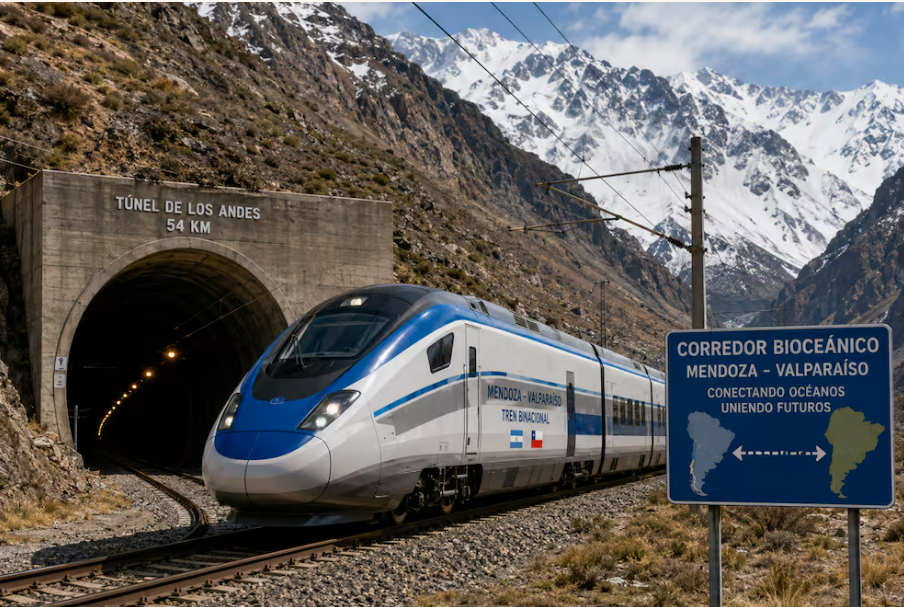 Megaproyecto privado revive el tren que unirá Mendoza con Chile bajo los Andes