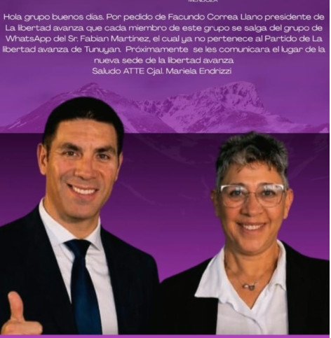 Conflicto interno en La Libertad Avanza: tensión política en Tunuyán - imagen adicional