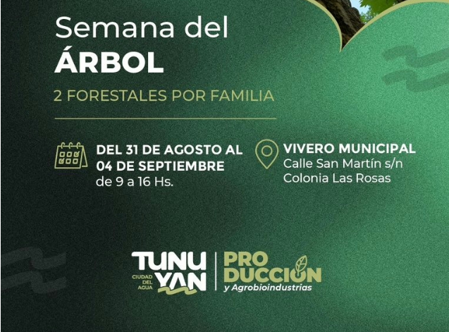 Tunuyán distribuirá árboles gratuitos a familias durante la Semana del Árbol - imagen adicional