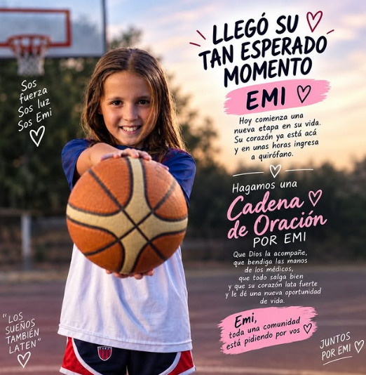 Emilia recibió el corazón para el trasplante tras meses de espera